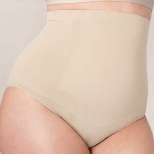 Shapermint Medium/Large Beige High Waisted Shaper Panty 54008 Shapewear Neutral